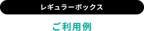 レギュラーボックスご利用例